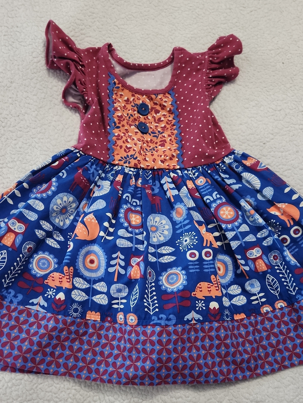 Eleanor Rose fall fox twirl dress Size 3/4